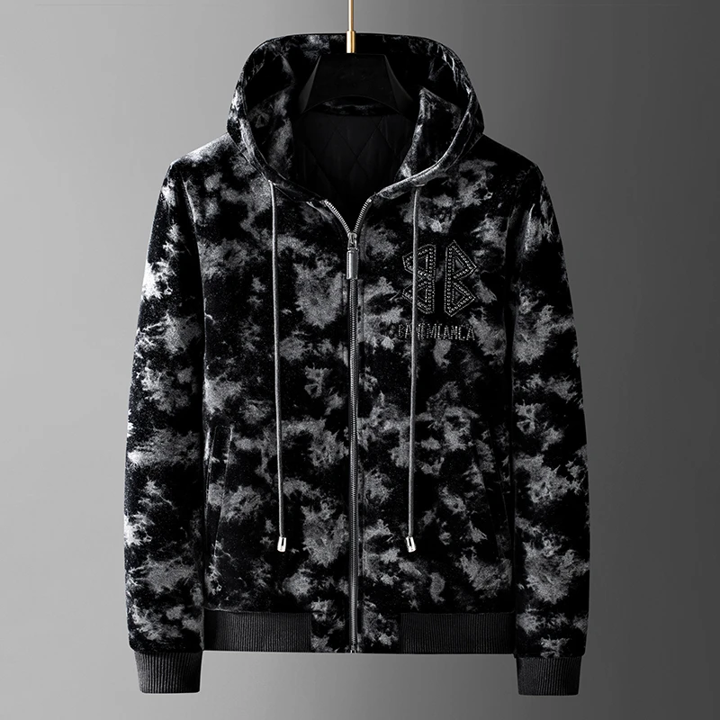 秋冬夹克男士冲锋衣加大码加肥防寒东北外套夹棉加厚内胆棉衣