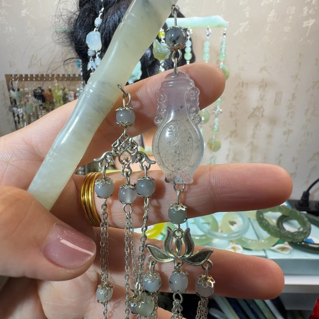 未镶嵌岫玉发簪福利款两个包邮