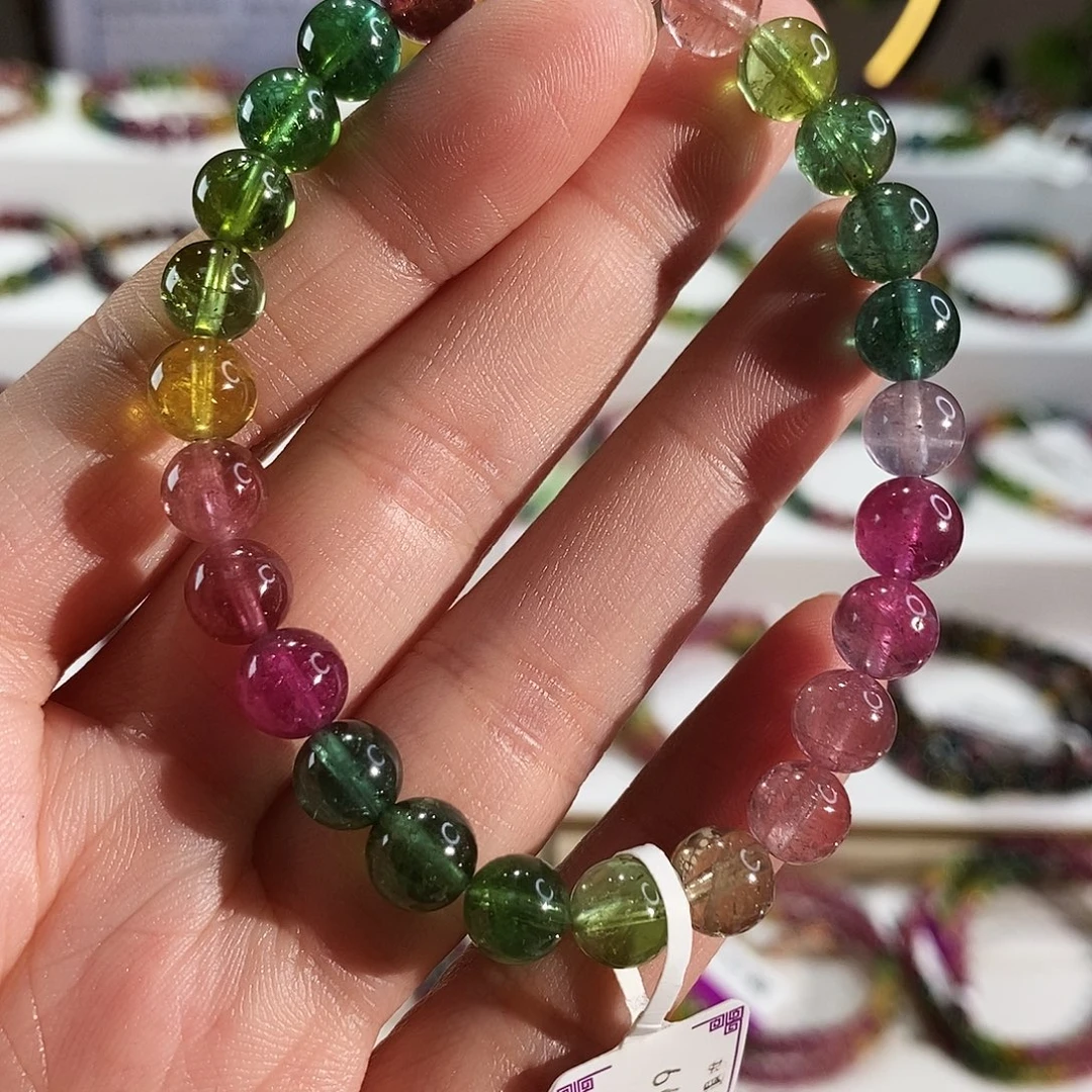 未镶嵌碧玺手链G2441素圈颜色微差