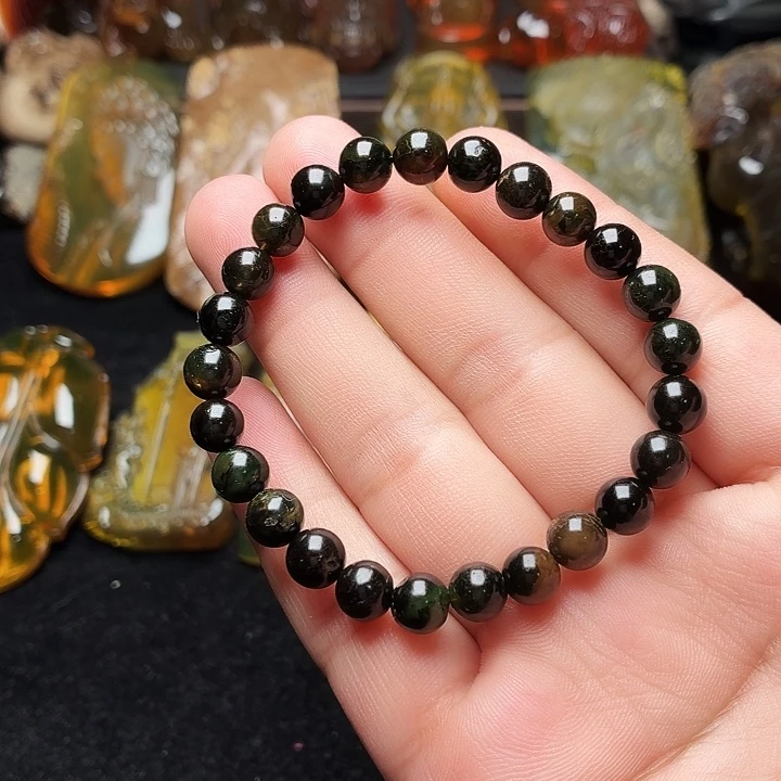 琥珀未镶嵌裸石7*海藻166