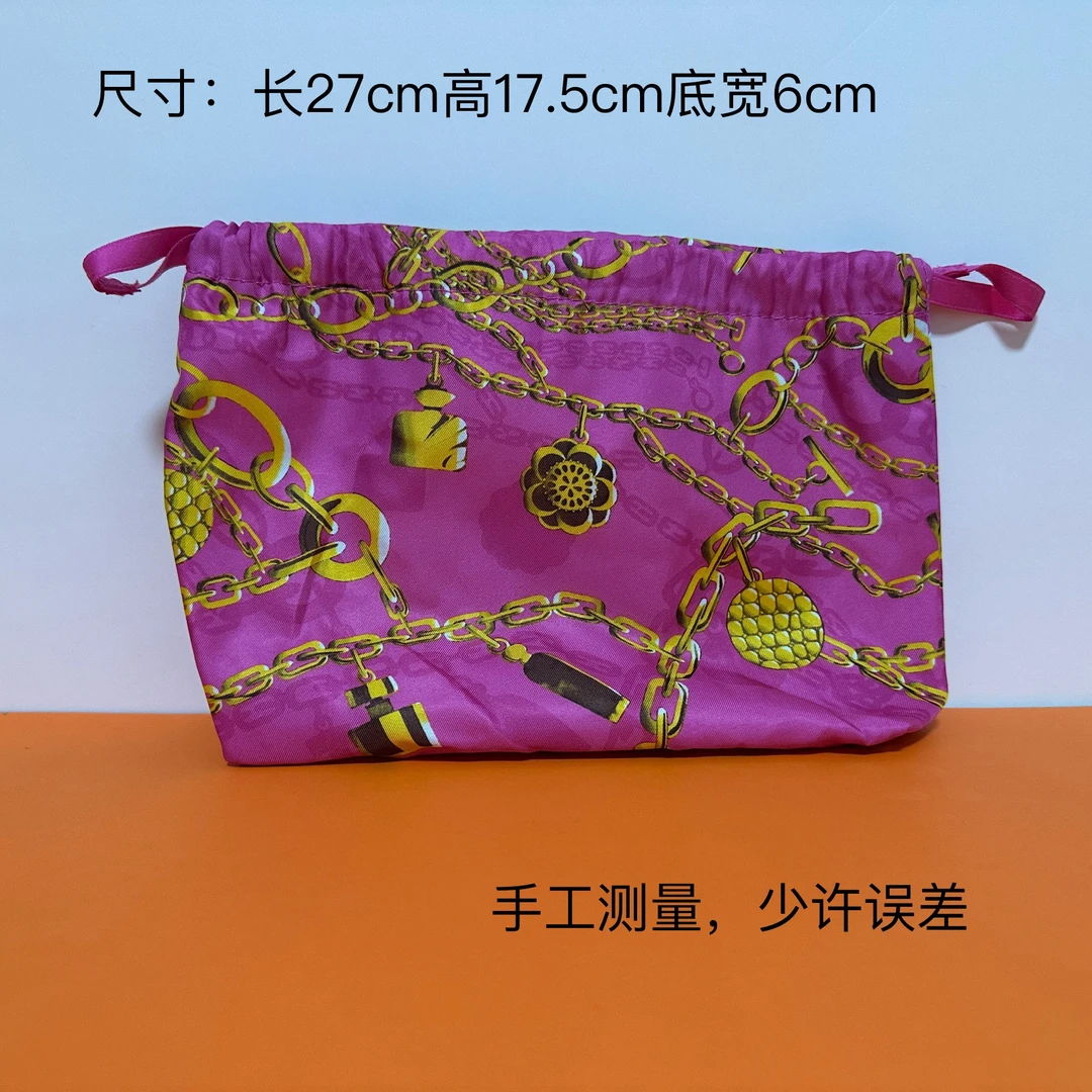 yx027【雅诗】印花图案抽绳收纳袋化妆包女士经典大容量便携整理包