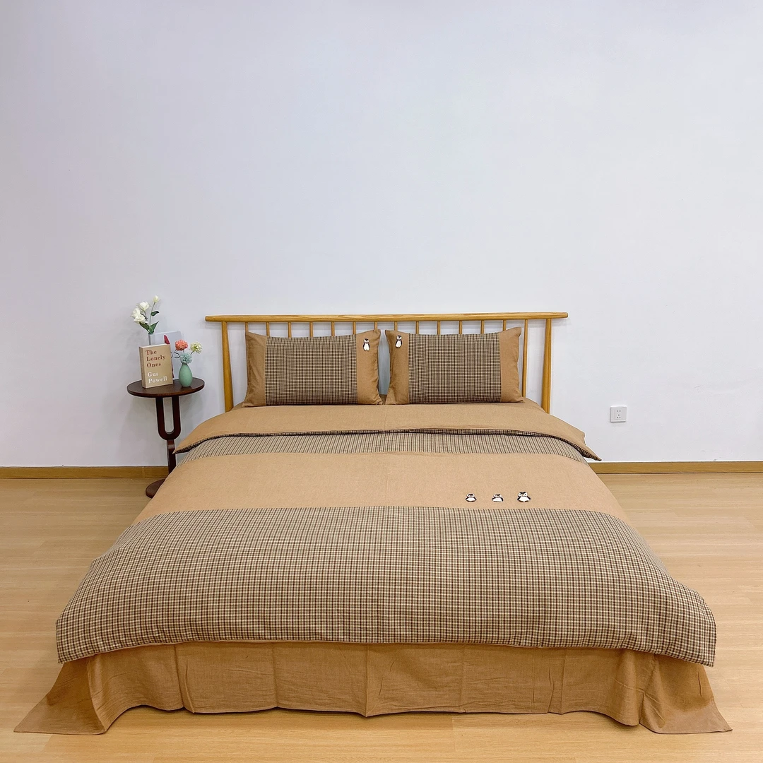 【企鹅】高端A类超柔软亲肤全棉色织大提花四件套