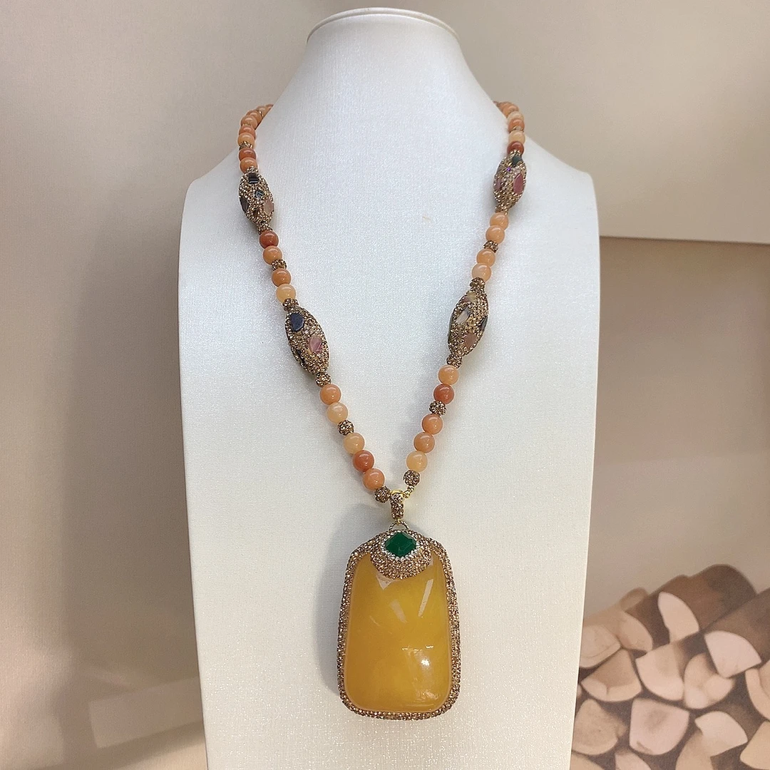 时尚国潮中式复古高端无事牌豪华毛衣链808