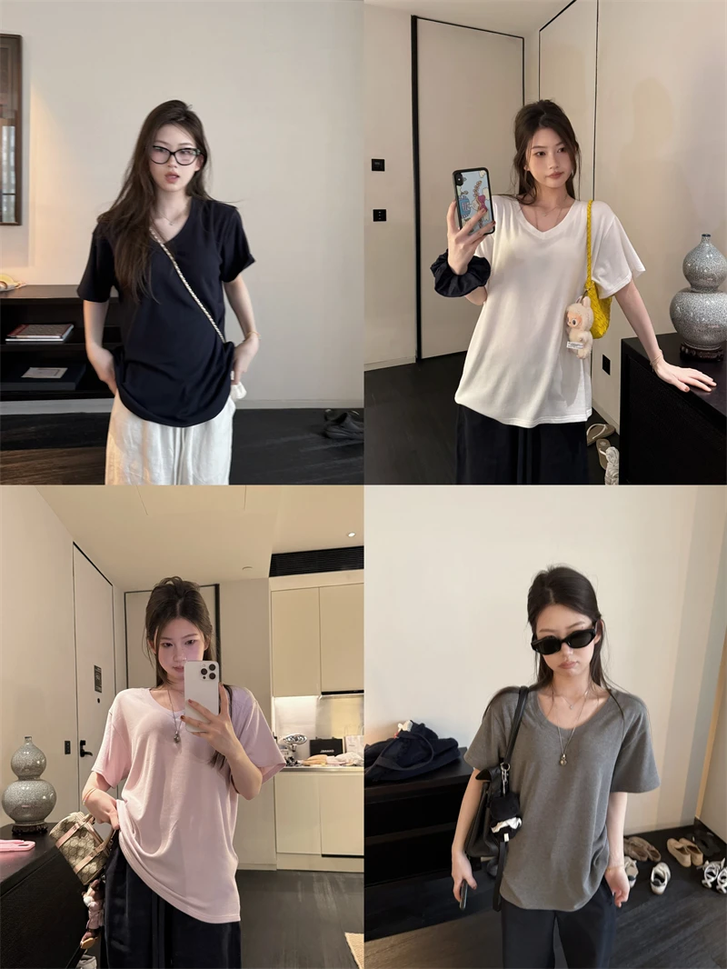 【OPENING自制】人手一件 肯豆风云朵软糯糯垂垂宽松V领T恤