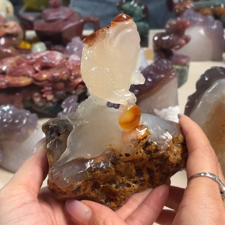 玛瑙/玉髓未镶嵌吊坠(不含链)