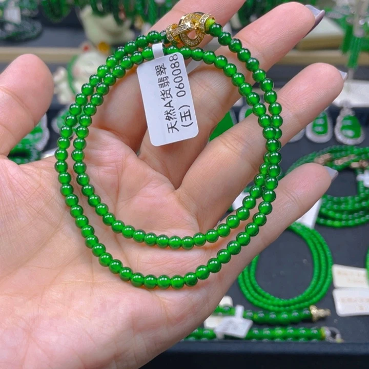 翡翠未镶嵌颈饰锁骨链4