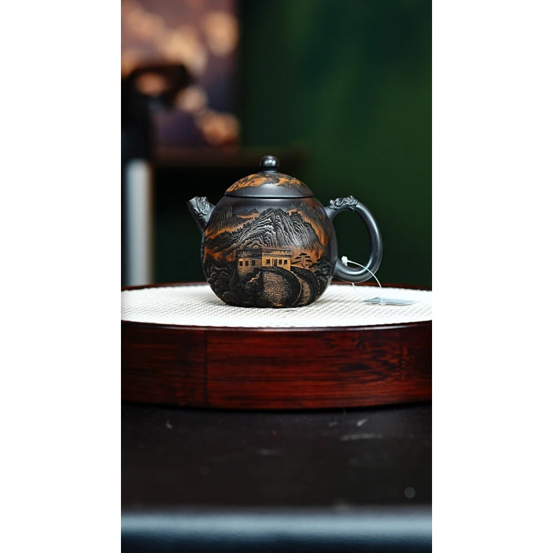 宜兴紫砂 龙蛋 石黄 陈忠平h237