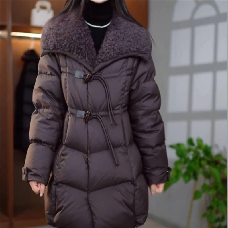 2025冬季新款优雅百搭修身减龄保暖白鸭绒羽绒服M-3XL