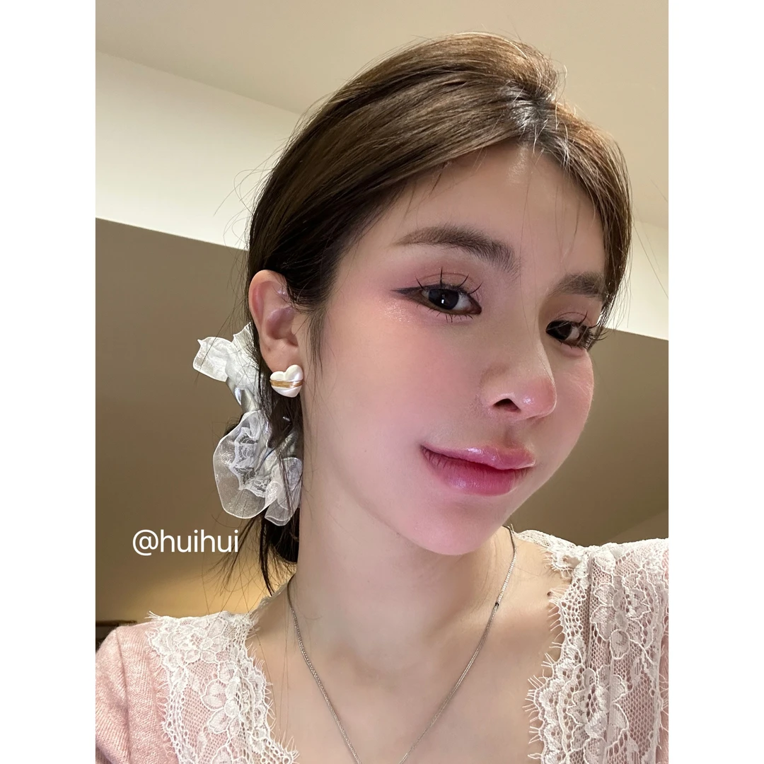 合金仿珍珠耳饰 【HuiHui】耳环珍珠高级感耳饰S925银针耳钉（A1338)