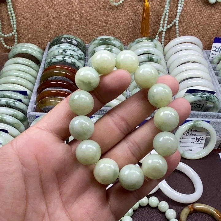 蛇纹石玉未镶嵌手链