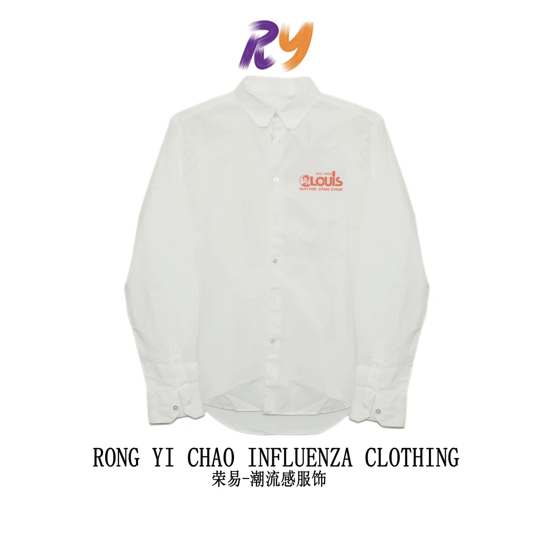 99新 LouisVuitton/路易威登 白色logo衬衫/M码