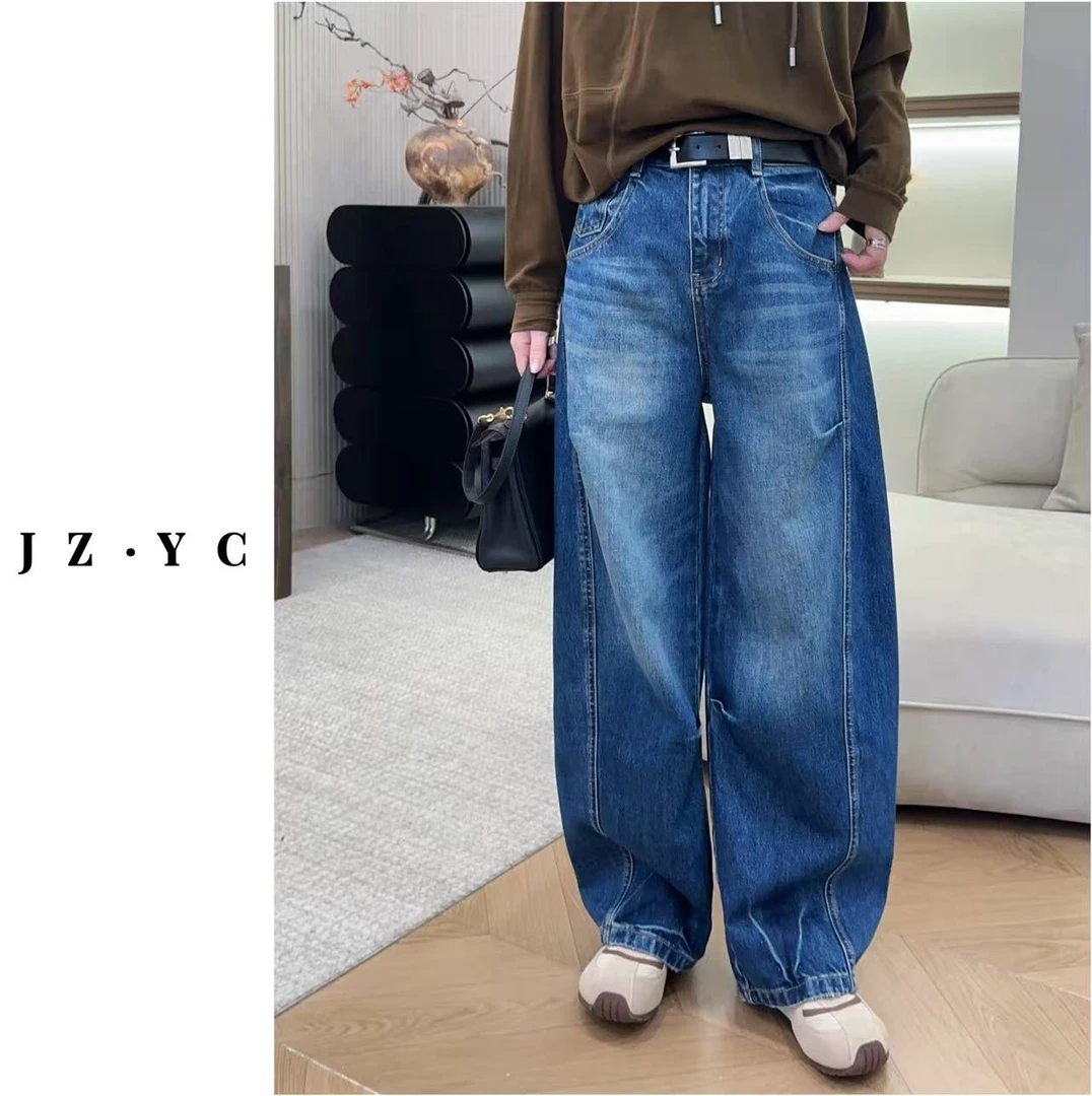 【洁子推荐】 2025早秋新款257863韩版弯刀休闲牛仔裤JZYC