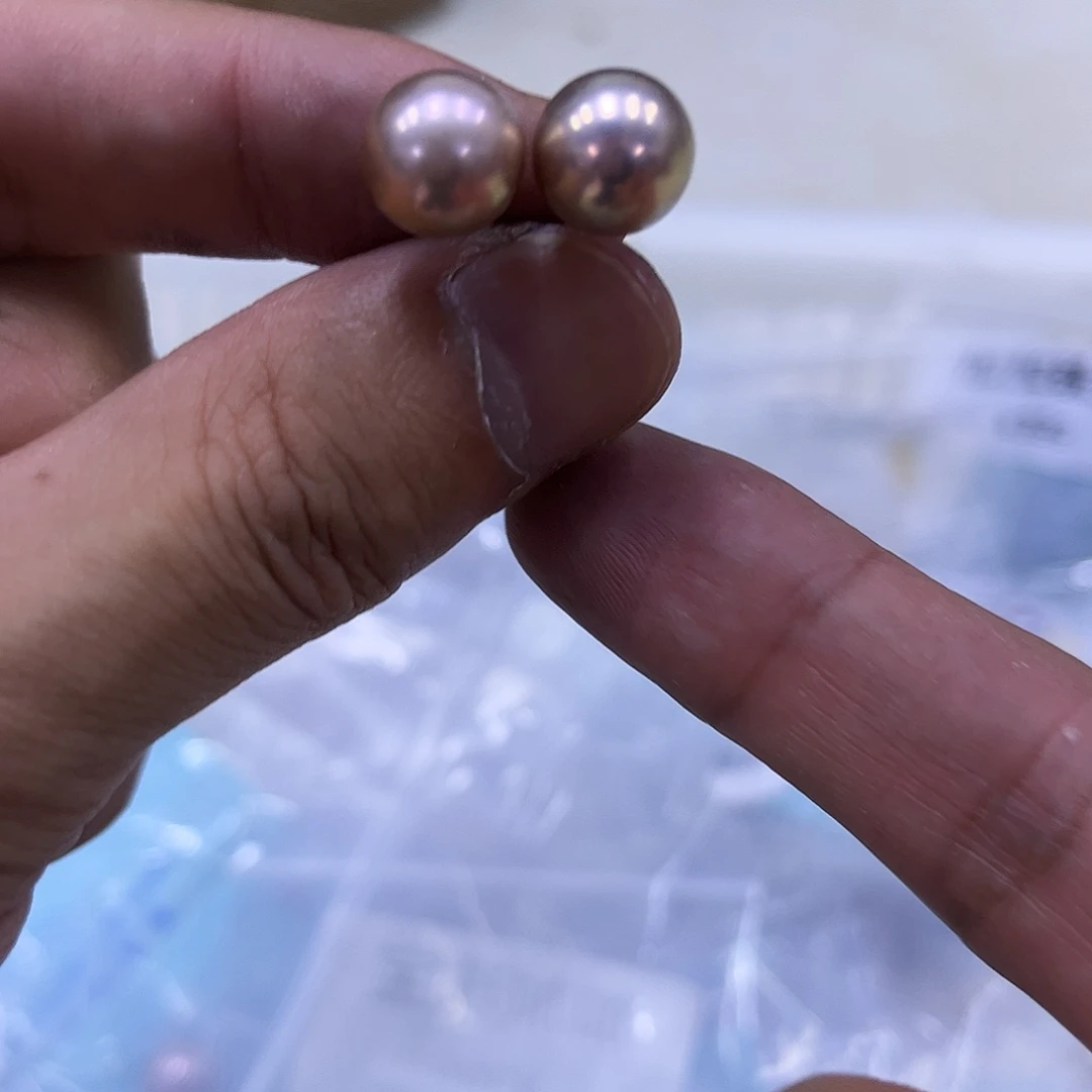 银S925镶嵌耳饰淡水珍珠