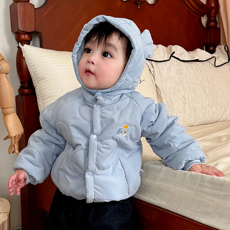 婴儿冬装保暖加厚宝宝棉袄冬季加绒保暖棉服外出服