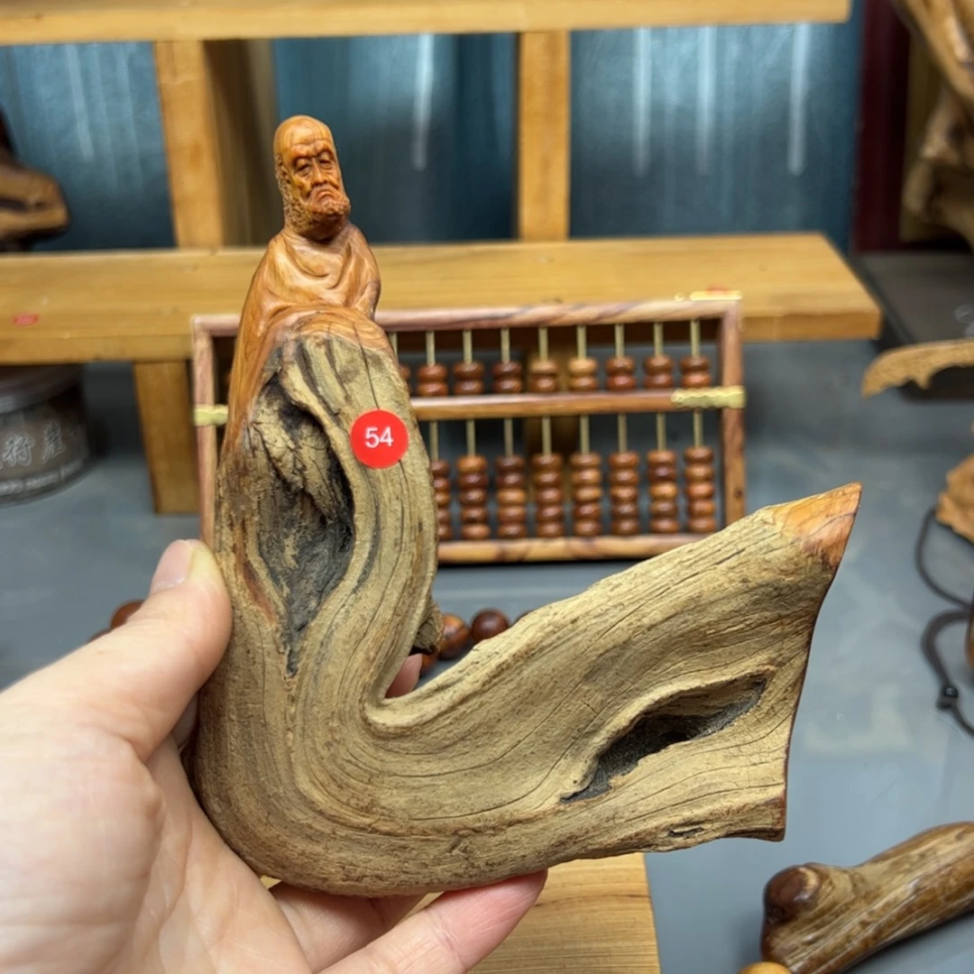 物***家木崖柏木摆件手把件，