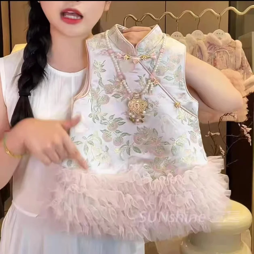 女童旗袍公主裙春秋2025新款周岁礼服小童女宝宝小女孩汉服裙国风