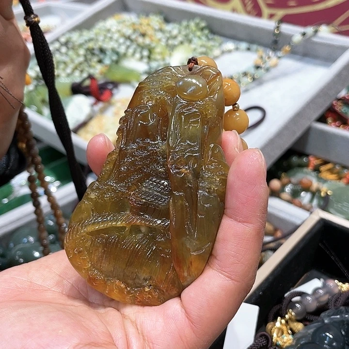 【闪购商品】岫玉未镶嵌吊坠(赠链)岫玉