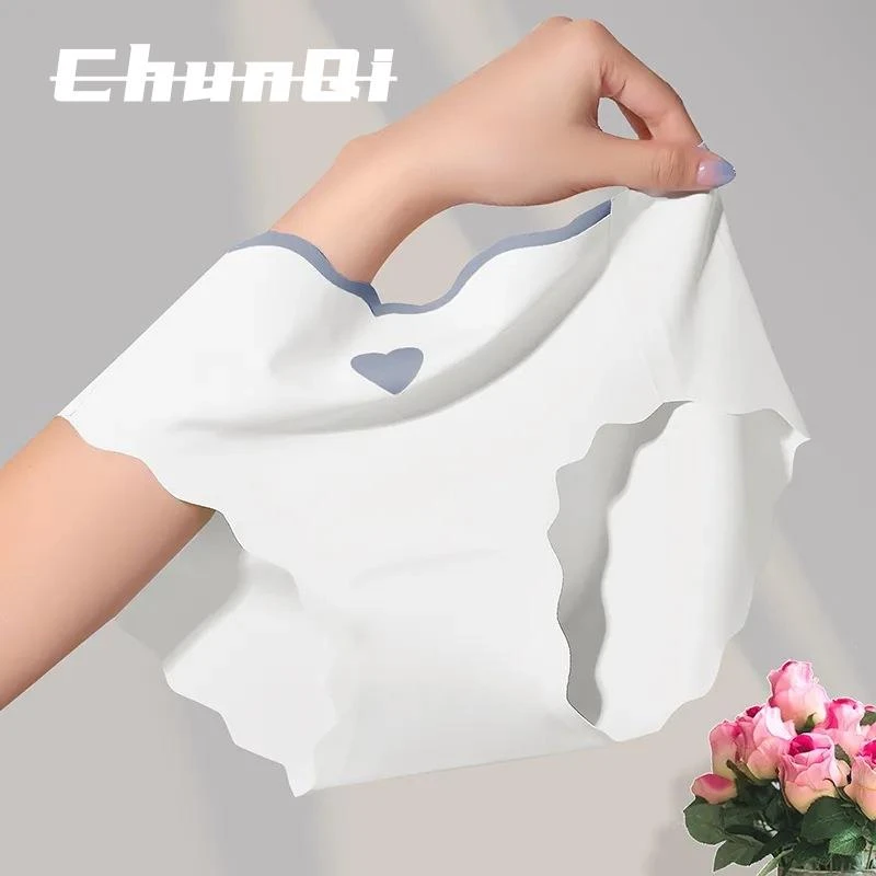 维多利亚瑜伽内裤爱心无痕女运动健身内裤防尴尬夏薄冰丝中腰透气