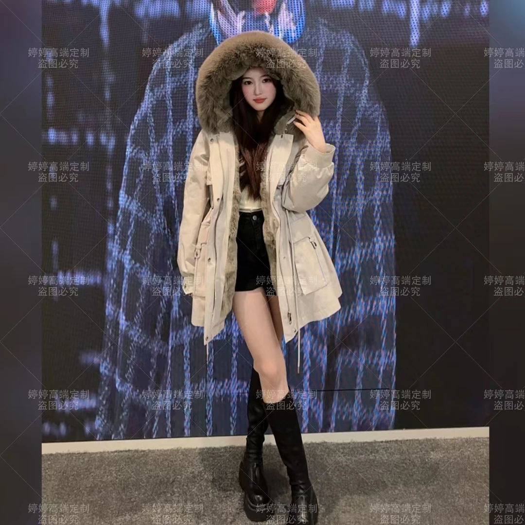 【白月光獭兔毛内胆+毛袖】可拆卸皮草派克服003