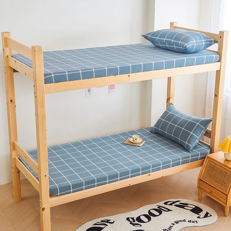 【纯棉单品】100%纯棉床笠床垫套学生上下铺宿舍三件套床上用品单人