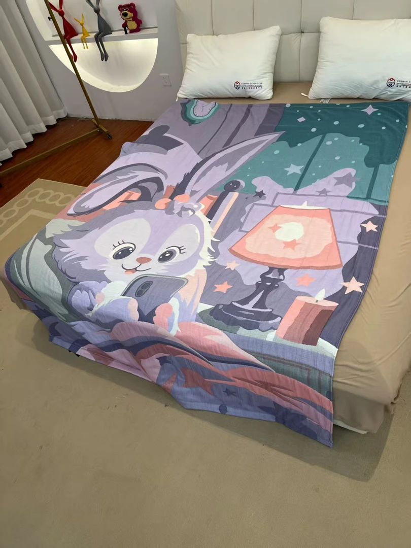 【星黛兔】150*200cm纯棉纱布可爱柔软单人泡芙被