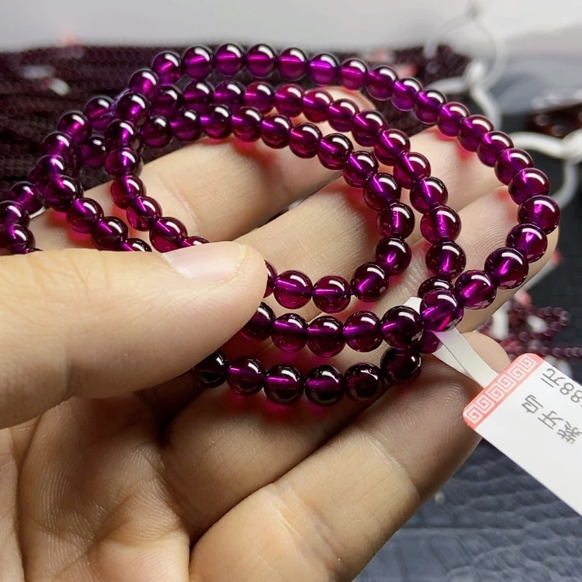 【闪购商品】石榴石手链未镶嵌5.8毫米