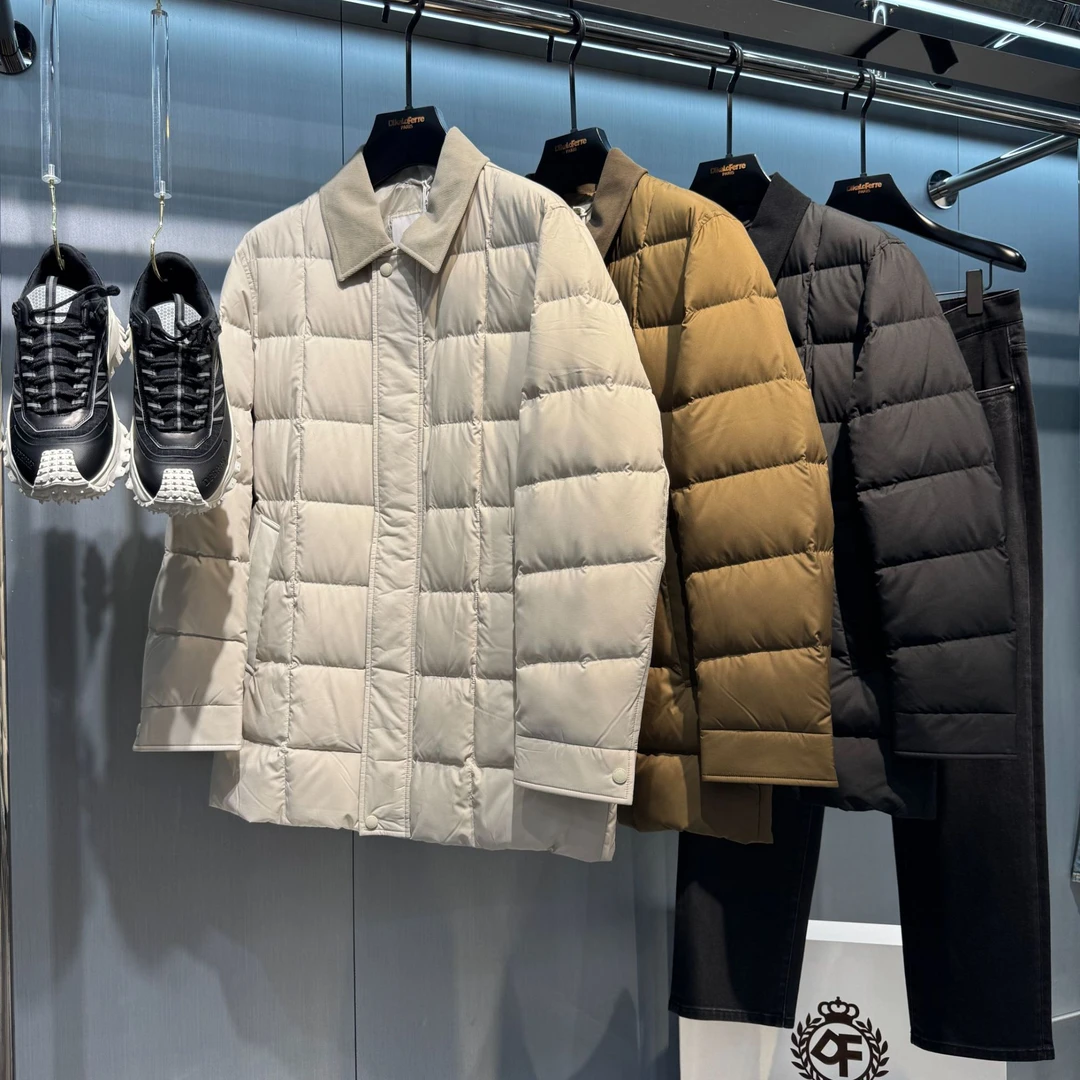 DIKALO FERRE/迪卡里奥 费雷DF5YR628新款男士密可柔翻领羽绒服