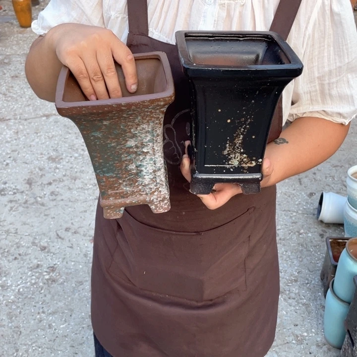 紫砂花盆口14高19正品正品