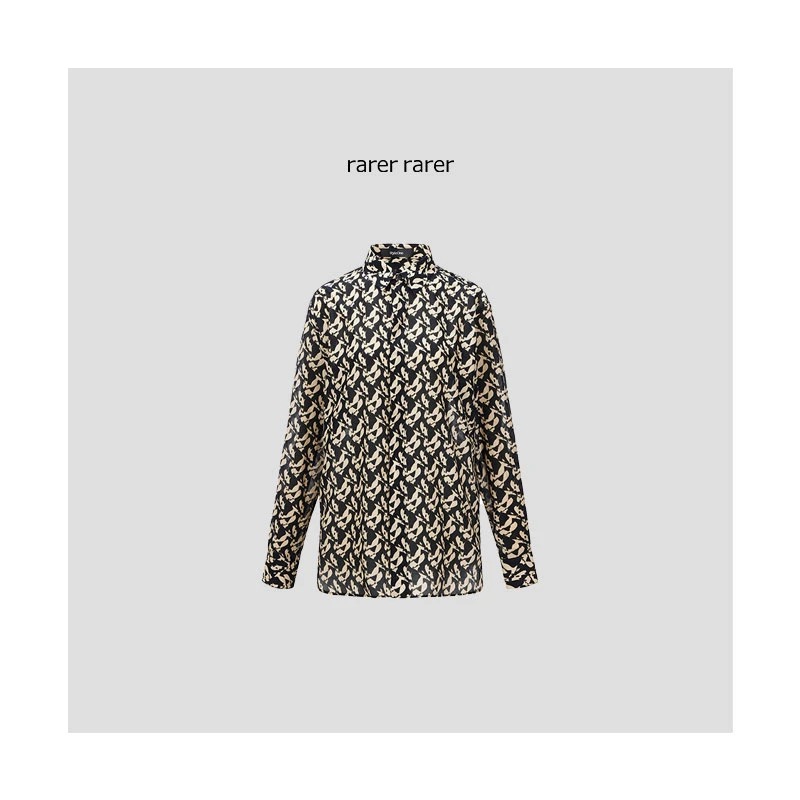 “数码印花衬衫”新款宽松印花透气亲肤舒适上衣 2301069