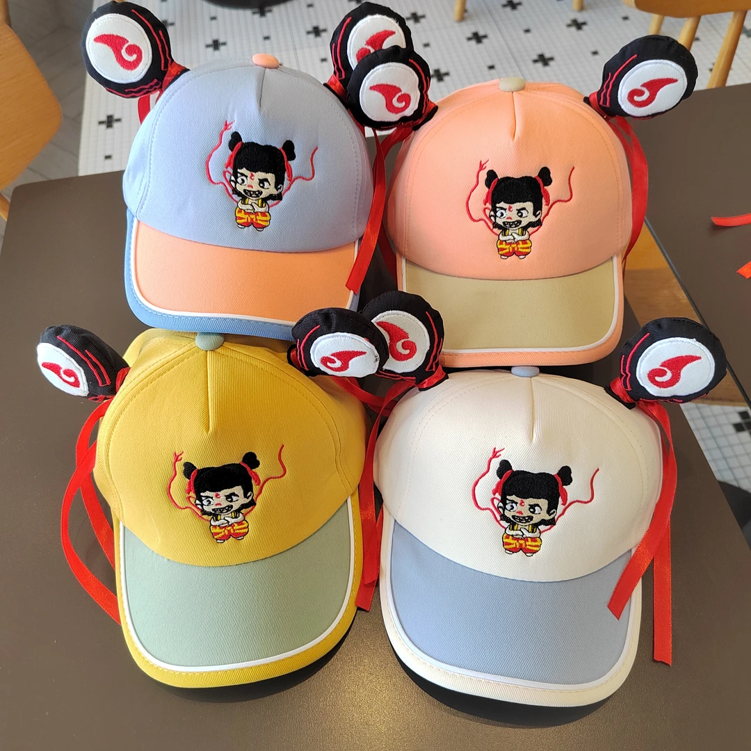 2025新款帽子时尚运动棒球帽卡通哪吒男女儿童学生帽户外帽子男童