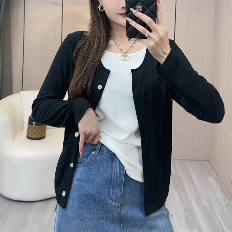 【现货】早秋大码女装修身显瘦假两件春秋长袖韩版百搭时尚宽松上衣