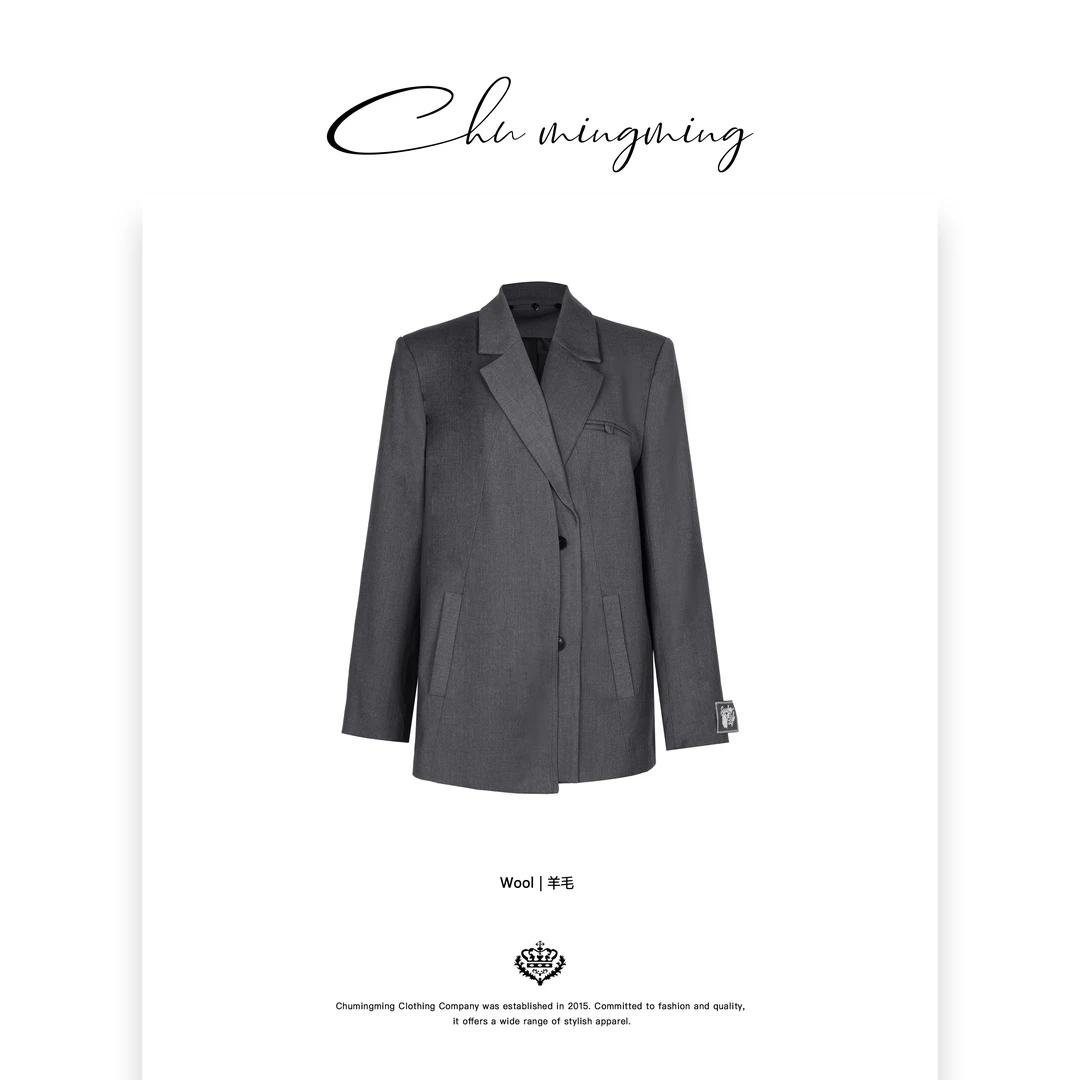 【CHU/2025SSNEW】原创设计《暗扣》阔版西装XYJ14