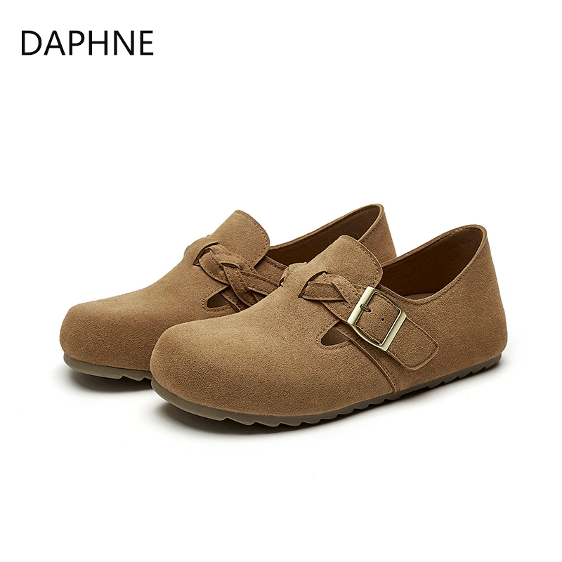 达芙妮舒适简约勃肯鞋2025春季新款百搭平底休闲鞋耐磨防滑网红款