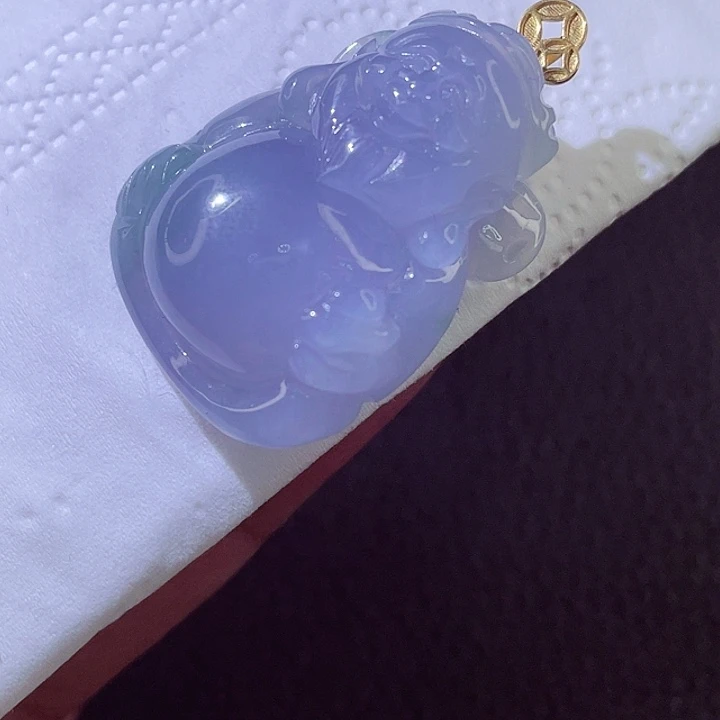 颈饰18K金镶嵌翡翠翡翠