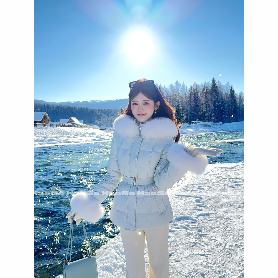 浩哥严选●韩女羽绒HGD5YRF5250A羽绒服预时尚收腰保暖冬季修身款