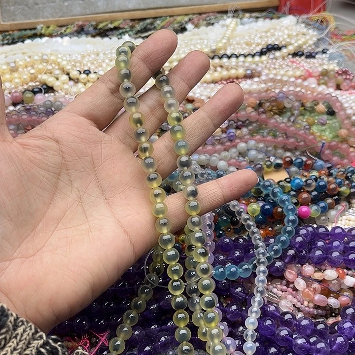 玛瑙/玉髓珠宝半成品未镶嵌一条8mm糖心玛瑙