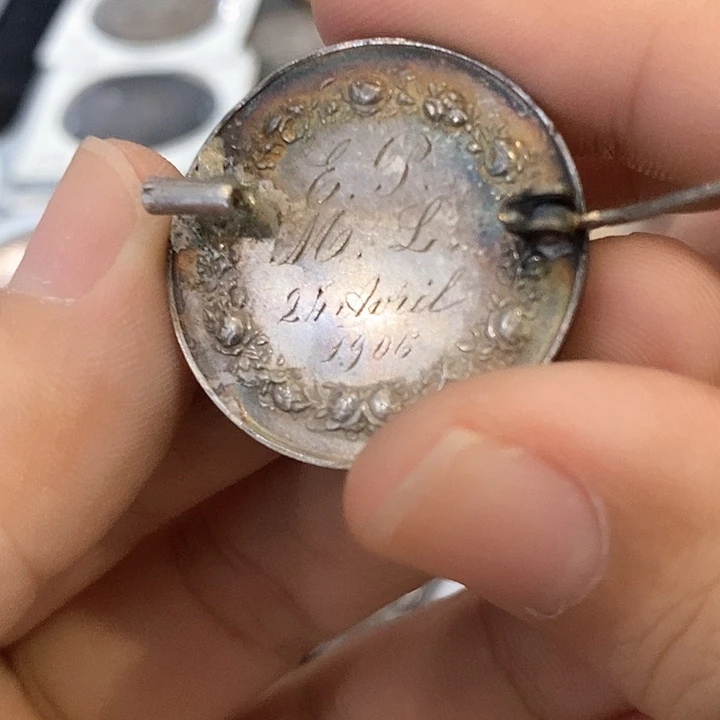 银Ag900法国结婚章1906