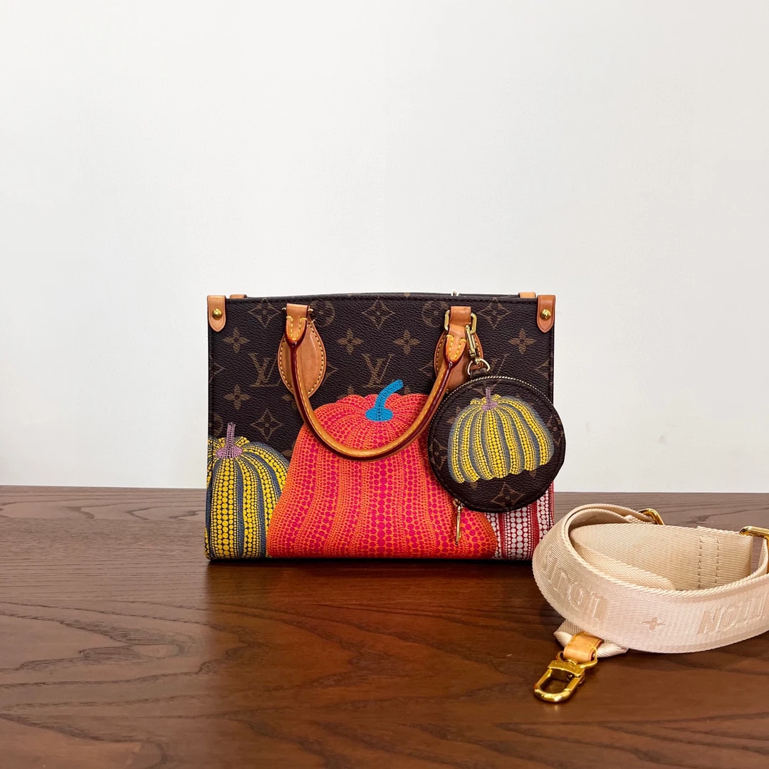 99新 LouisVuitton/路易威登 草间弥生onthego托特包 尺寸25×19