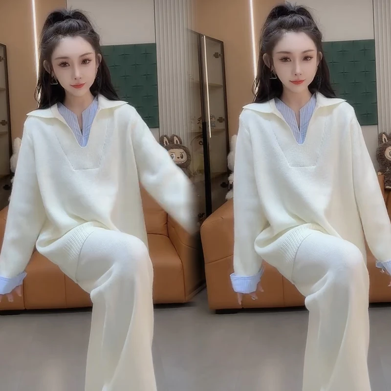 2025秋季新款时尚显瘦气质网红高档套装女高级百搭宽松大码两件套