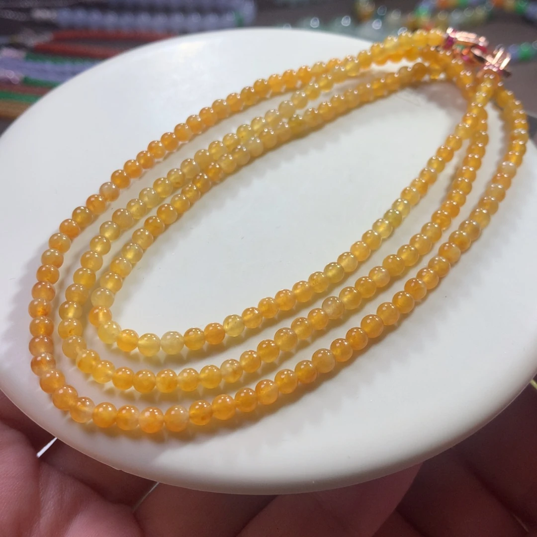 翡翠未镶嵌手链翡翠冰底芬达色卡3.60+