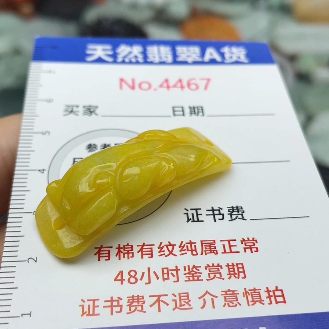 翡翠未镶嵌挂件4467
