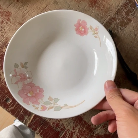 瓷片陶瓷陶瓷8英寸深窝红叶