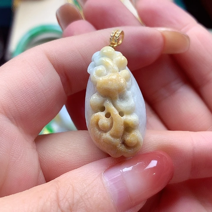 颈饰银S925镶嵌翡翠翡翠