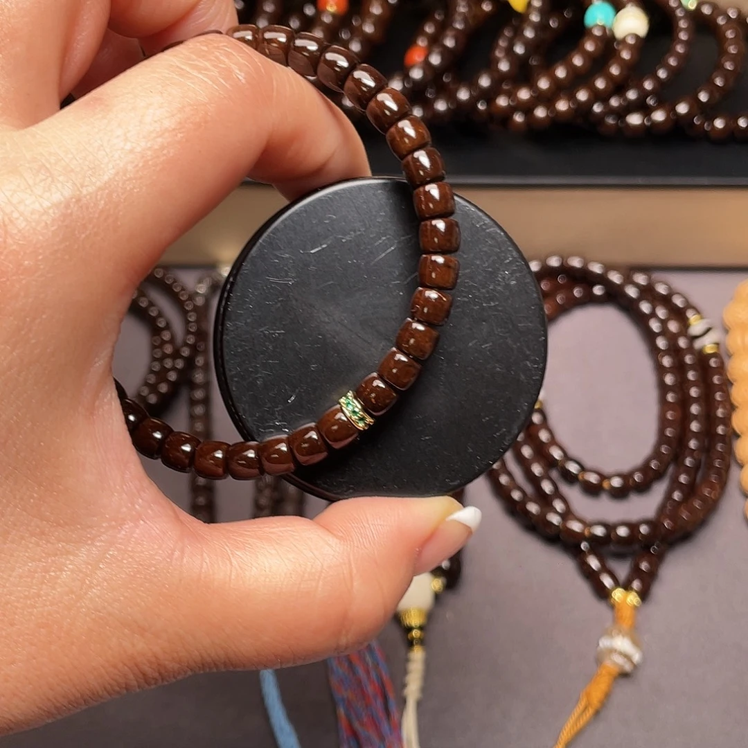 椰蒂手串原生态6-5头条直切极少棕线