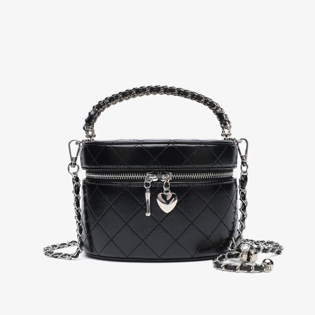 【点心专属】韩系百搭菱格链条盒子包CK7005黑色