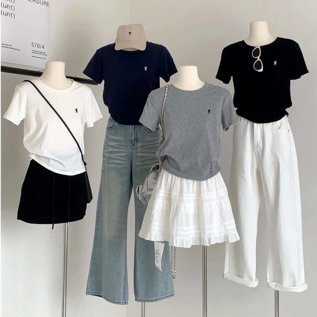 门店样板孤品系列 夏季女装短袖上衣时尚百搭宽松显瘦