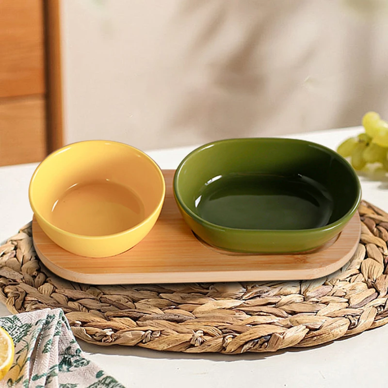 {小泽哥}圆碟搭配竹板套装（V）组合餐具多功能实用套装