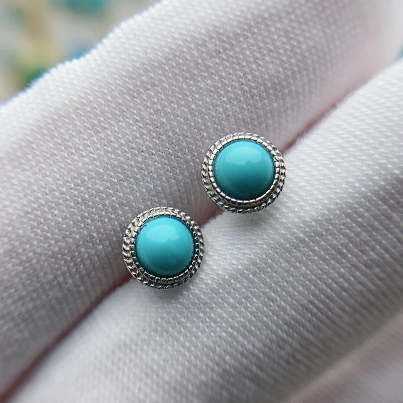 【闪购商品】绿松石银S925镶嵌原矿绿松石