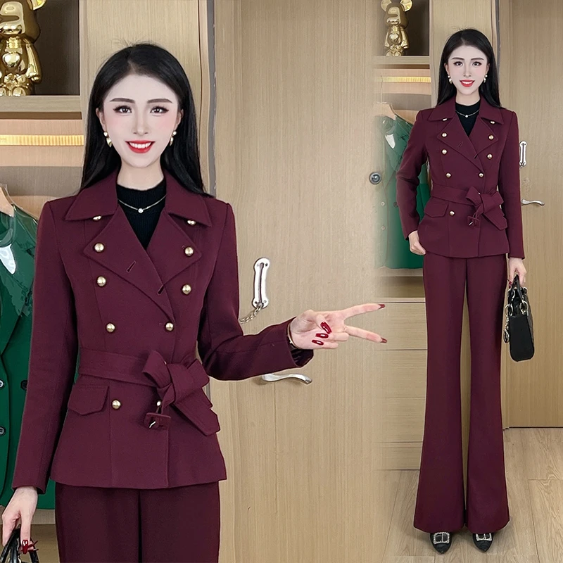 西装职业套装女高级感名媛上班通勤女装穿搭一整套正式场合#DY152