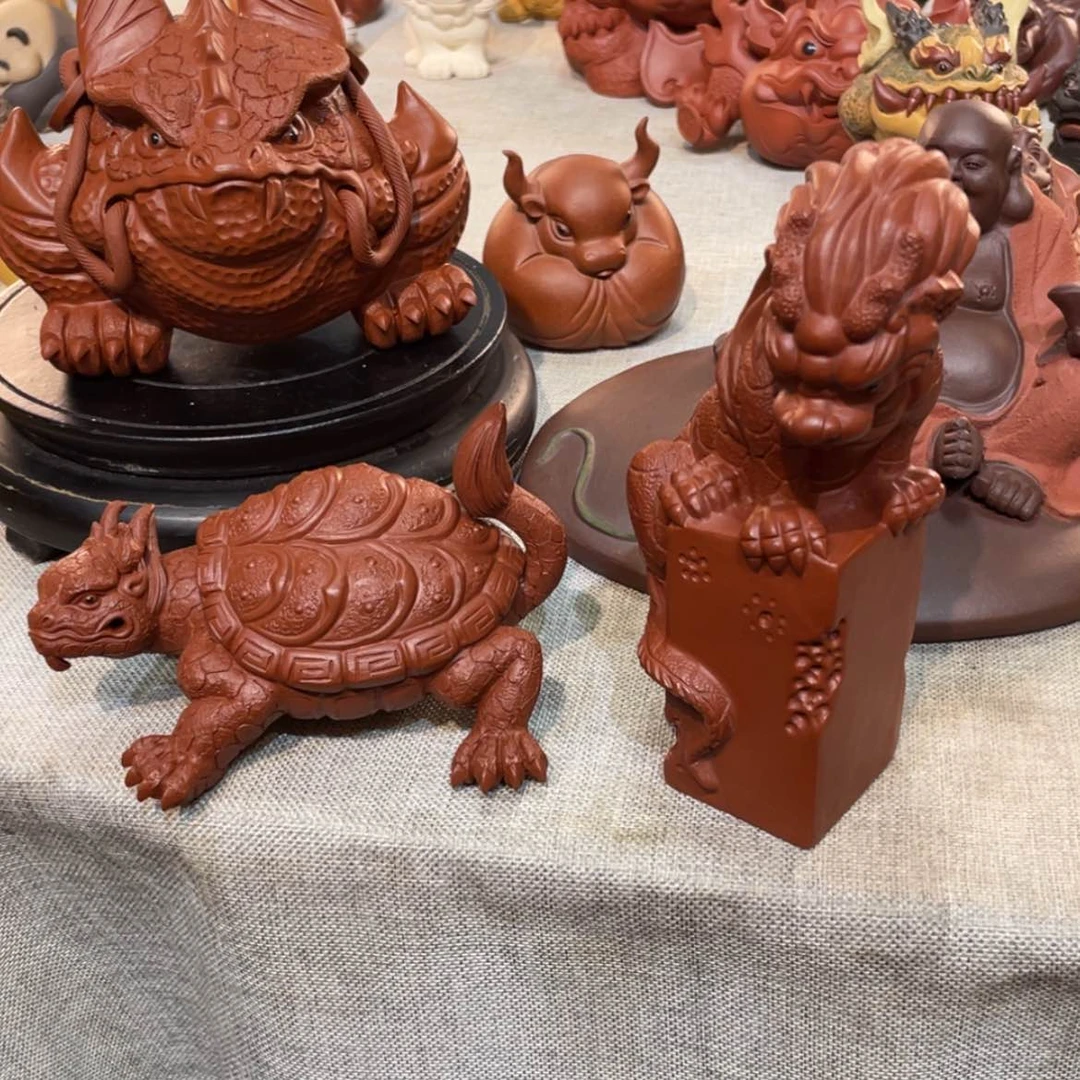 【闪购商品】紫砂茶宠阿****发蛇蟾加狻倪加插香弥勒加龙龟